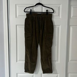 Sanctuary army green ribbed cargo pants
